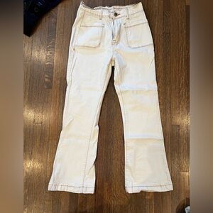 White Straight Leg Stretchy Jeans